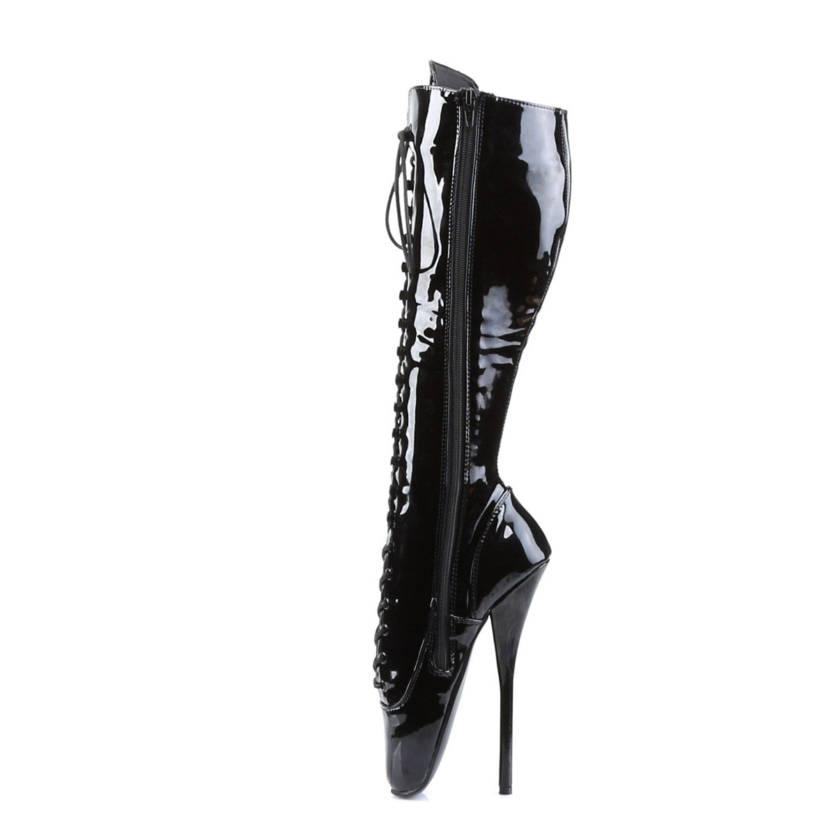 Sexy Spike Heel Zip Side Ballet Knee High Heels Boots Shoes Pleaser Devious BALLET/2020