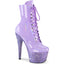 7" Heel, 2 3/4" Pf Front Lace-Up Ankle Boot W/Rs, Side Zip Pleaser  BEJ1020-7/LVHG/LVRS