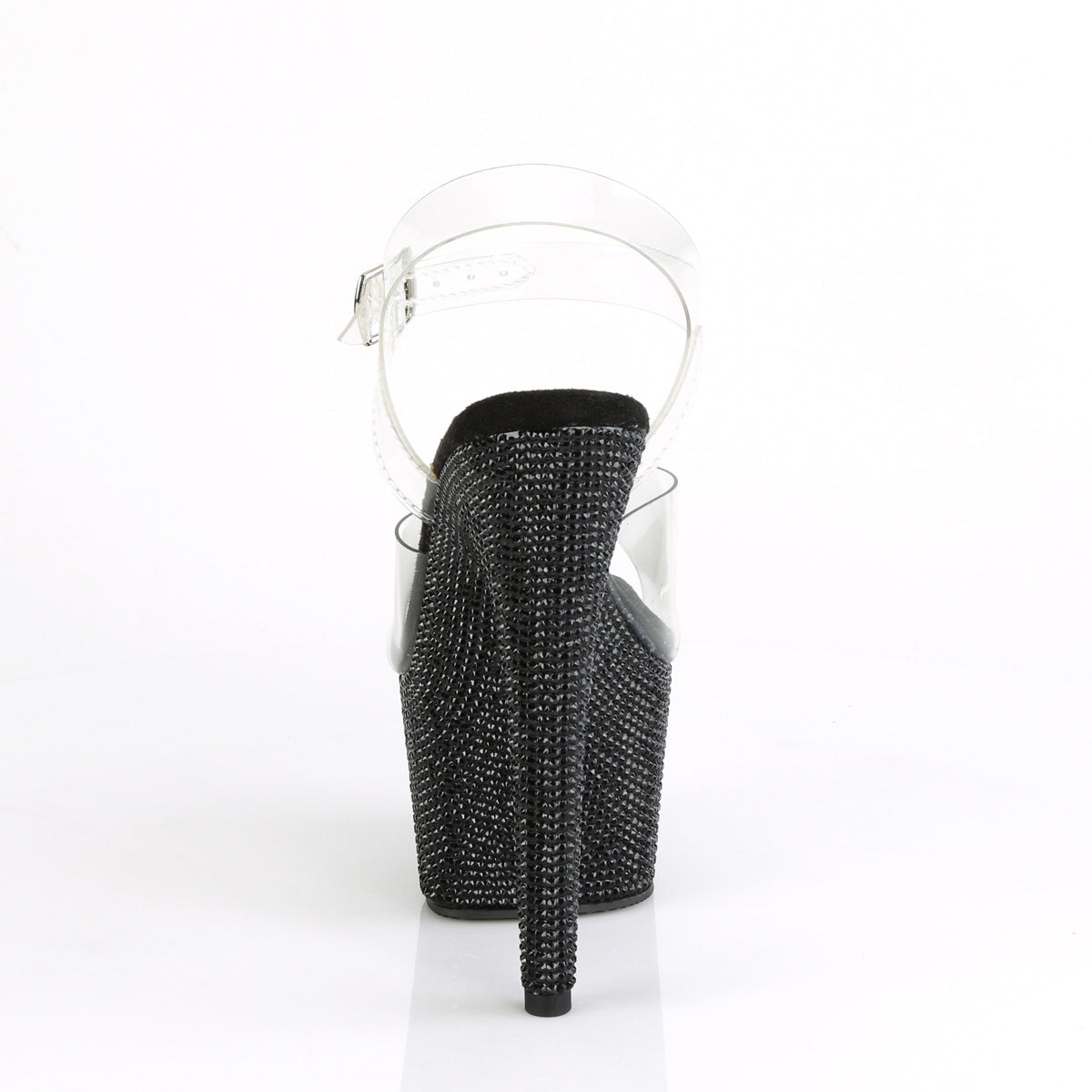7" Heel, 2 3/4" Pf Ankle Strap Sandal W/Rs Pleaser  BEJ708DM/C/BRS