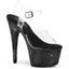 7" Heel, 2 3/4" Pf Ankle Strap Sandal W/Rs Pleaser  BEJ708DM/C/BRS