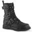 1 1/4" Heel 10 Eyelet  Mid-Calf Combat Boot, Side Zip Pleaser Demonia BOLT/250
