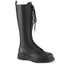 1 1/4" Heel 20-Eyelet Knee High Unisex Vegan Boot, Side Zip Pleaser Demonia BOLT/400