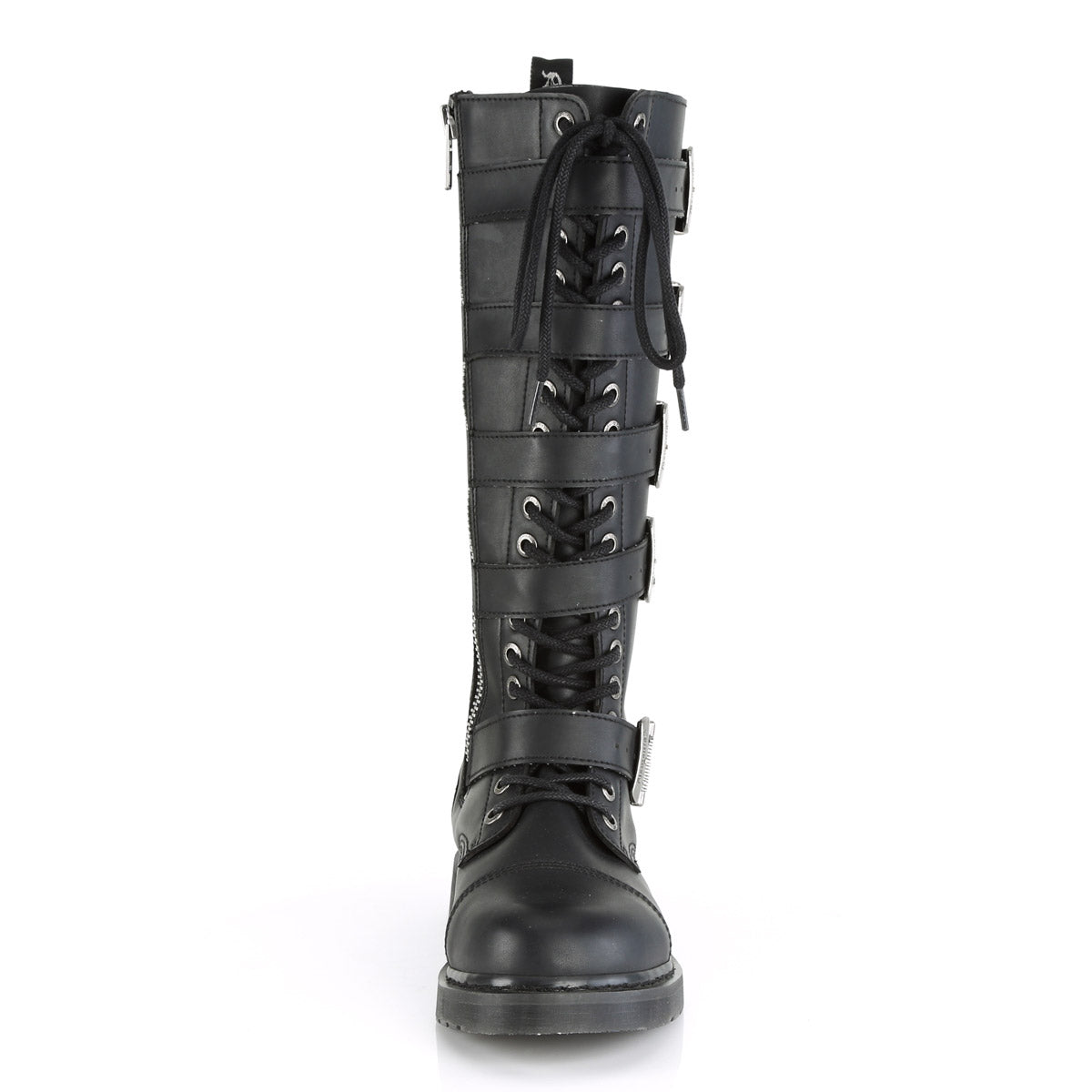 1 1/4" Heel 20 Eyelet  Knee High Combat Boot, Side Zip Pleaser Demonia BOLT/425
