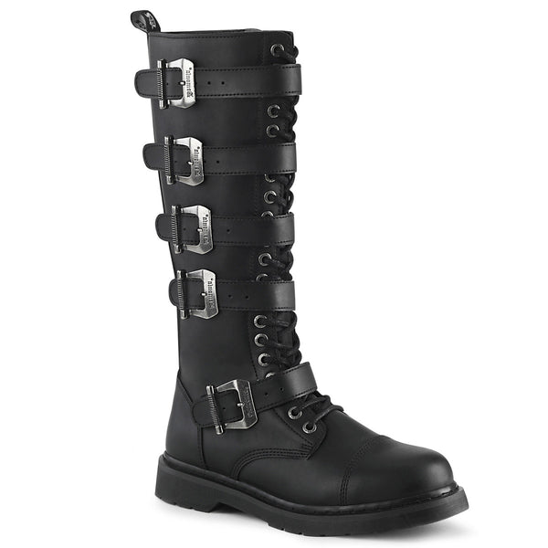 1 1/4" Heel 20 Eyelet  Knee High Combat Boot, Side Zip Pleaser Demonia BOLT/425