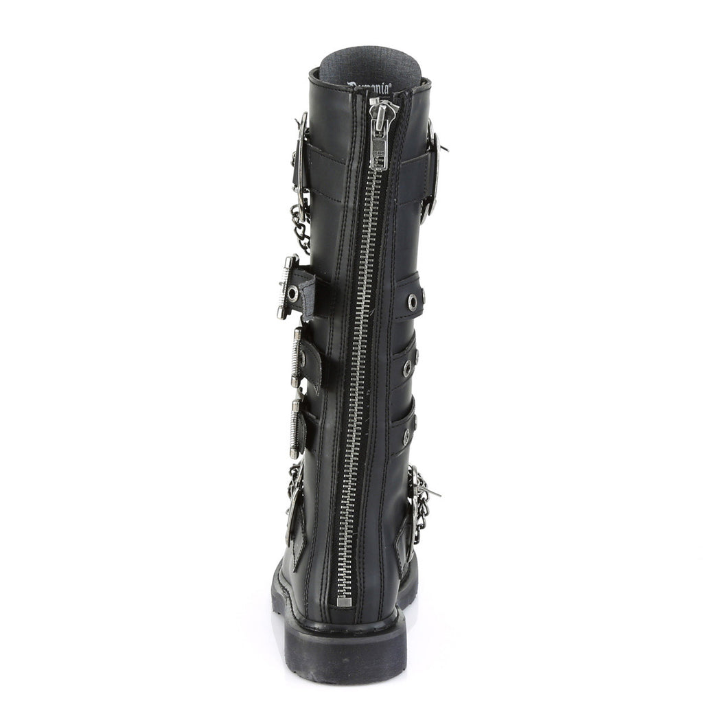 1 1/4" Heel 20 Eyelet  Knee High Combat Boot, Side Zip Pleaser Demonia BOLT/450