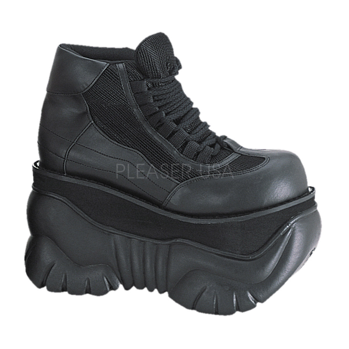 Rugged Platform Lace Up High Ankle Top Sneakers Boots Shoes Pleaser Demonia BOXER/01 Main image
