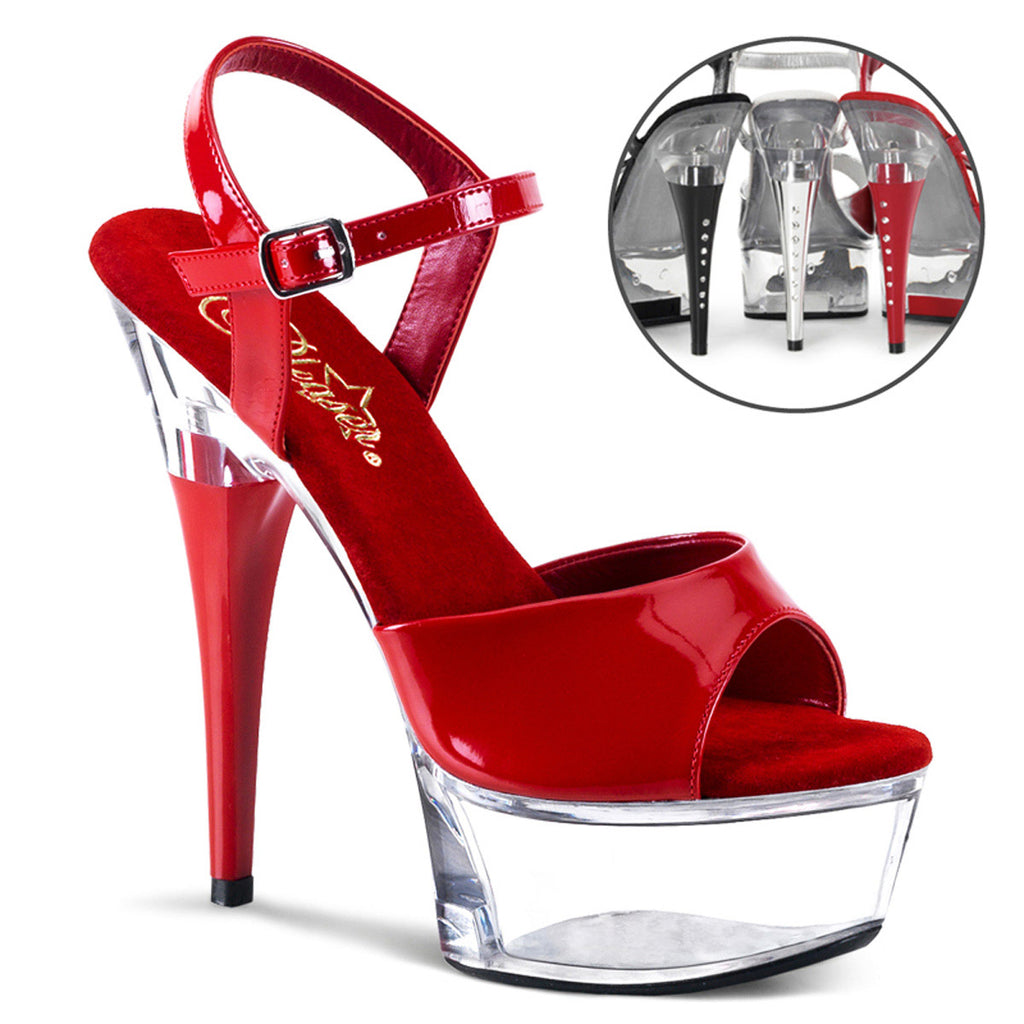 Rhinestone Platform Ankle Strap Open Toe Sandals High Heels Shoes Pleaser  CAPTIVA/609