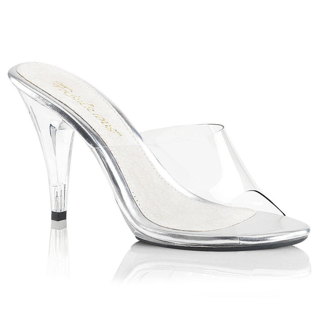 Sexy Casual Slipper Clear Stiletto Slip On Mules High Heels Shoes Pleaser Fabulicious CARESS/401