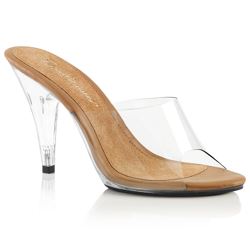 Sexy Casual Slipper Clear Stiletto Slip On Mules High Heels Shoes Pleaser Fabulicious CARESS/401