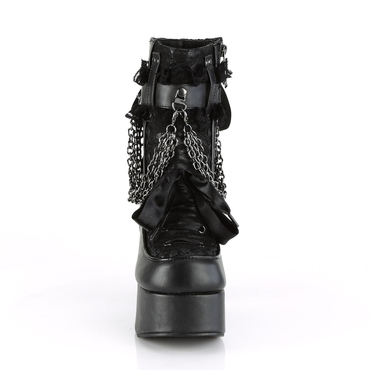 4 1/2" Heel, 2" PF Ankle Boot, Side Zip Pleaser Demonia CHARADE/110