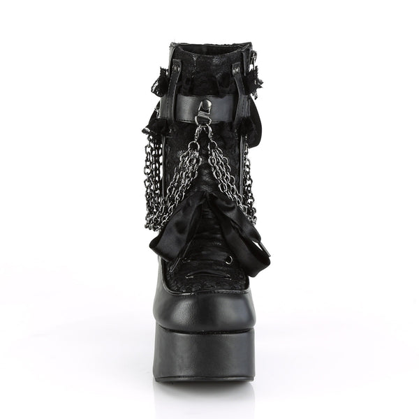 4 1/2" Heel, 2" PF Ankle Boot, Side Zip Pleaser Demonia CHARADE/110