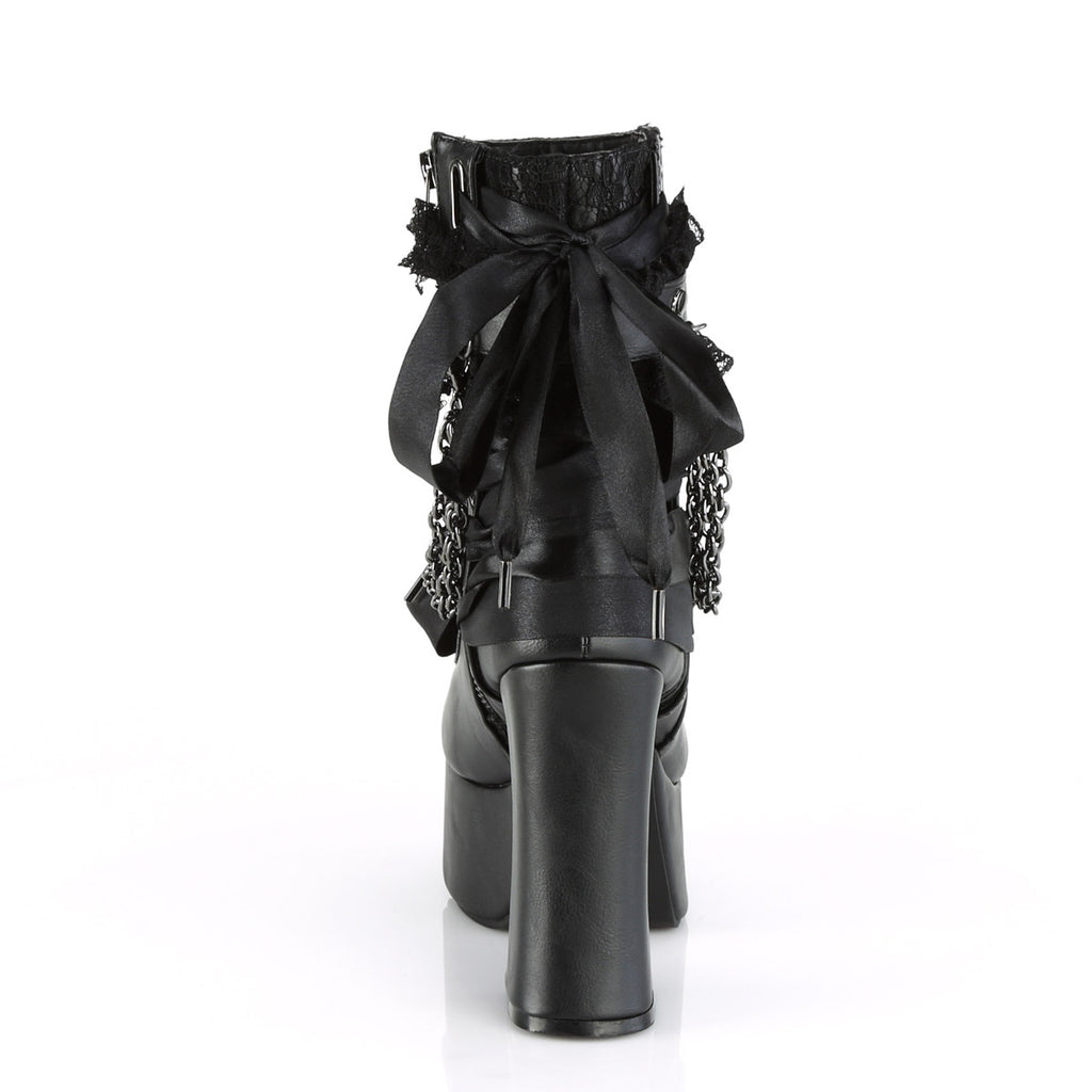 4 1/2" Heel, 2" PF Ankle Boot, Side Zip Pleaser Demonia CHARADE/110