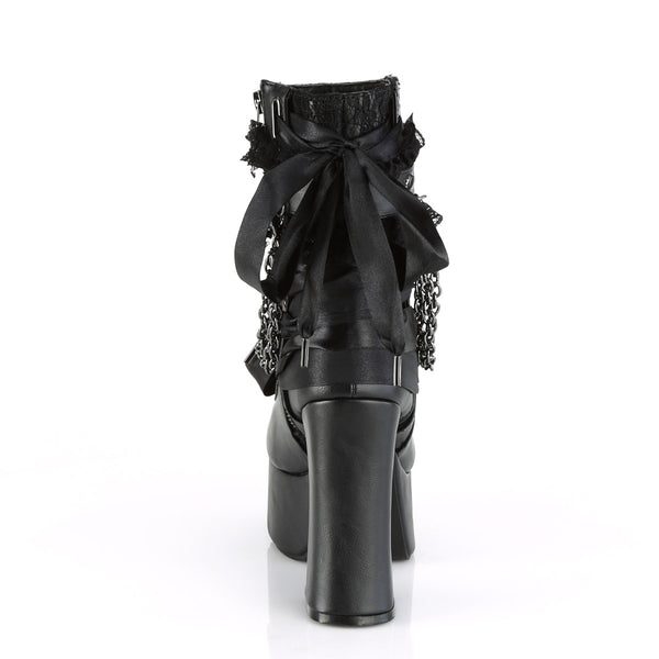 4 1/2" Heel, 2" PF Ankle Boot, Side Zip Pleaser Demonia CHARADE/110