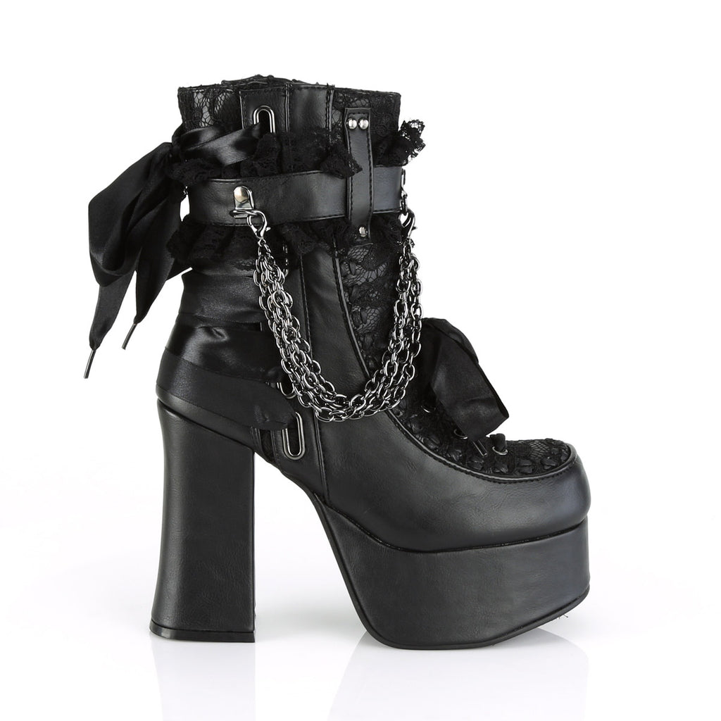 4 1/2" Heel, 2" PF Ankle Boot, Side Zip Pleaser Demonia CHARADE/110