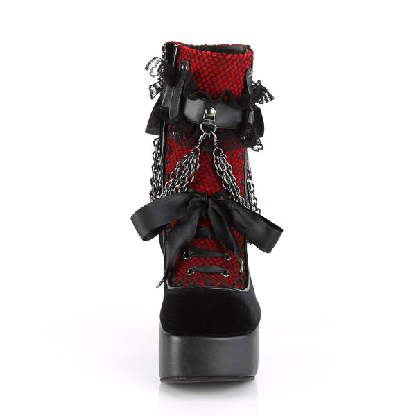 4 1/2" Heel, 2" PF Ankle Boot, Side Zip Pleaser Demonia CHARADE/110