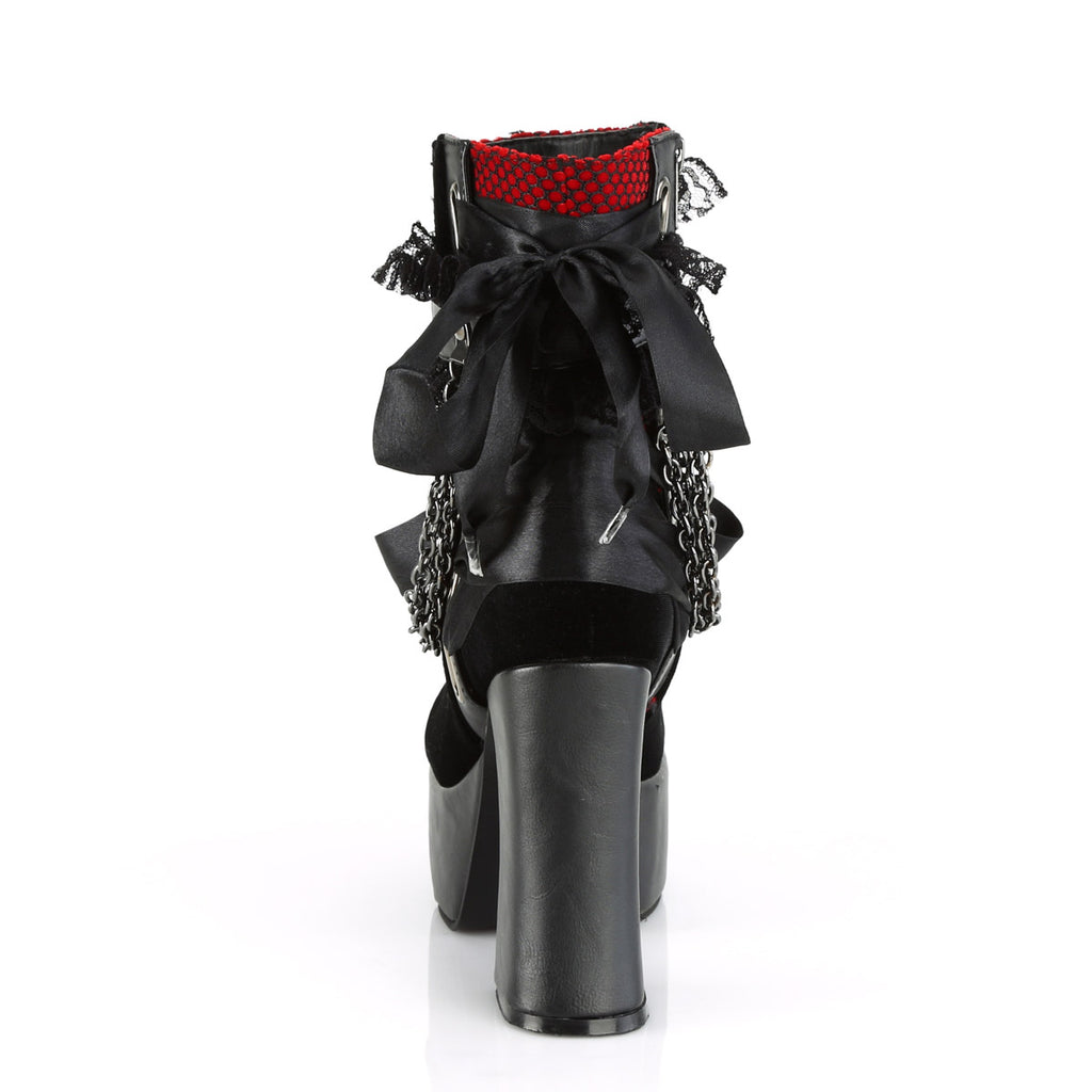 4 1/2" Heel, 2" PF Ankle Boot, Side Zip Pleaser Demonia CHARADE/110
