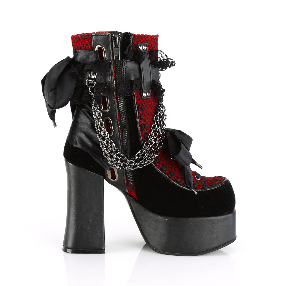 4 1/2" Heel, 2" PF Ankle Boot, Side Zip Pleaser Demonia CHARADE/110