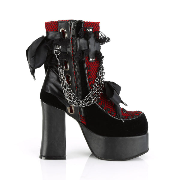 4 1/2" Heel, 2" PF Ankle Boot, Side Zip Pleaser Demonia CHARADE/110