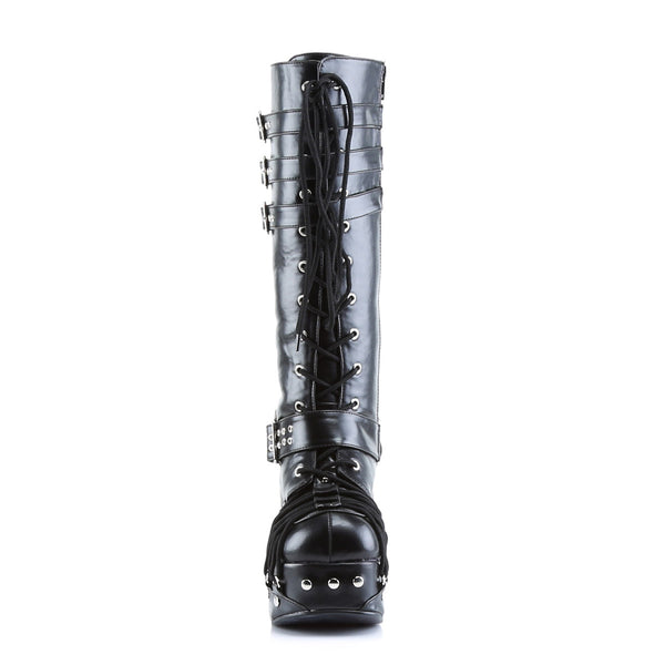 Punk Rock Goth Lolita Corset Lace Up Knee High Heels Boots Shoes Pleaser Demonia CHARADE/206