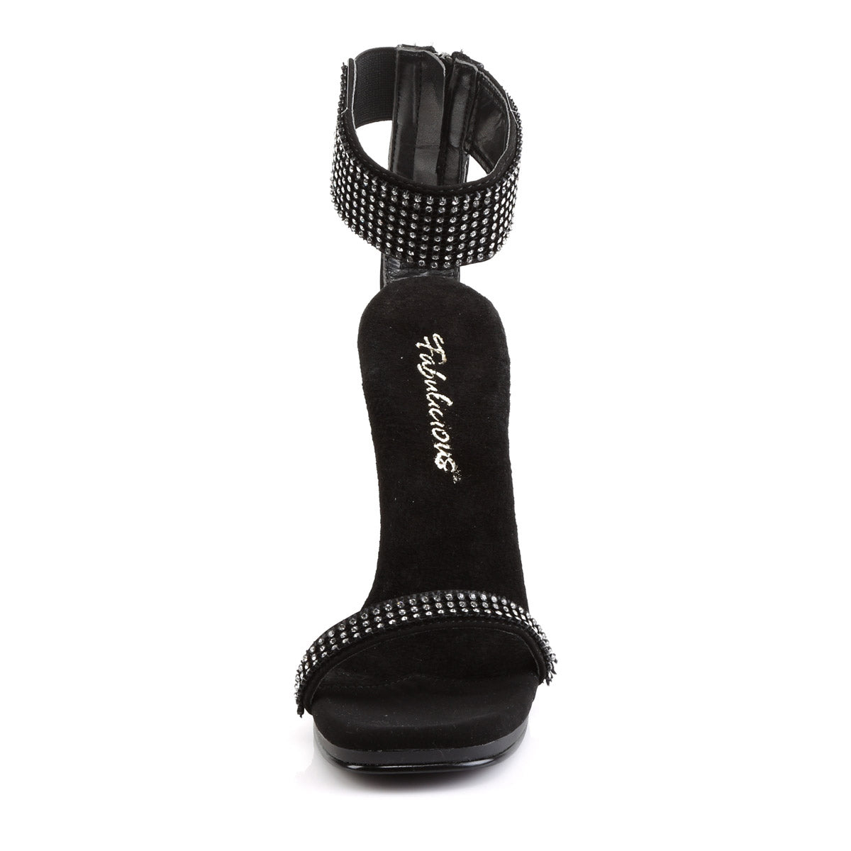 Pleaser Fabulicious 4 1/2" Heel, 1/4" Pf Ankle Strap Sandal W/Rs, Back Zip CHIC/40 Secondary image