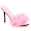 4" Heel Marabou Slipper B. Pink Pu-Fur Pleaser Fabulicious CLASSIQUE/01F