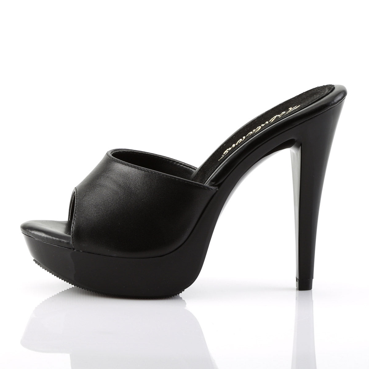 Sexy Leather Upper Platform Stiletto Slide Mule High Heels Shoes Pleaser Fabulicious COCKTAIL/501L