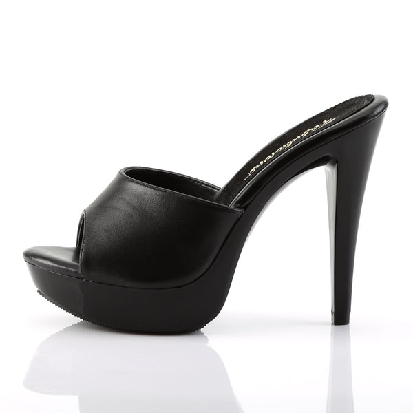 Sexy Leather Upper Platform Stiletto Slide Mule High Heels Shoes Pleaser Fabulicious COCKTAIL/501L