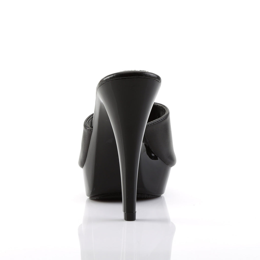 Sexy Leather Upper Platform Stiletto Slide Mule High Heels Shoes Pleaser Fabulicious COCKTAIL/501L