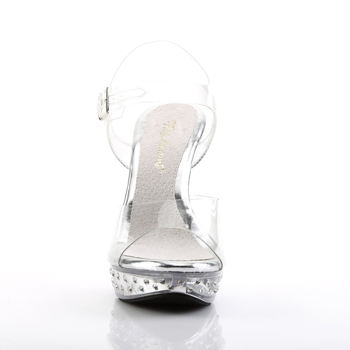 Sexy Rhinestone Studs Platforms Ankle Strap Sandals High Heels Shoes Pleaser Fabulicious COCKTAIL/508SDT