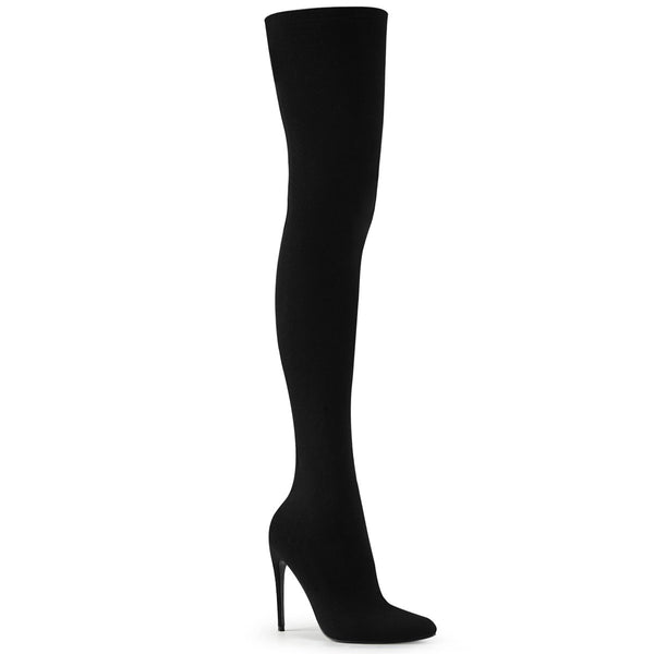 5" Stretch Pull-On Thigh High Boot Pleaser Pleaser COURTLY/3005