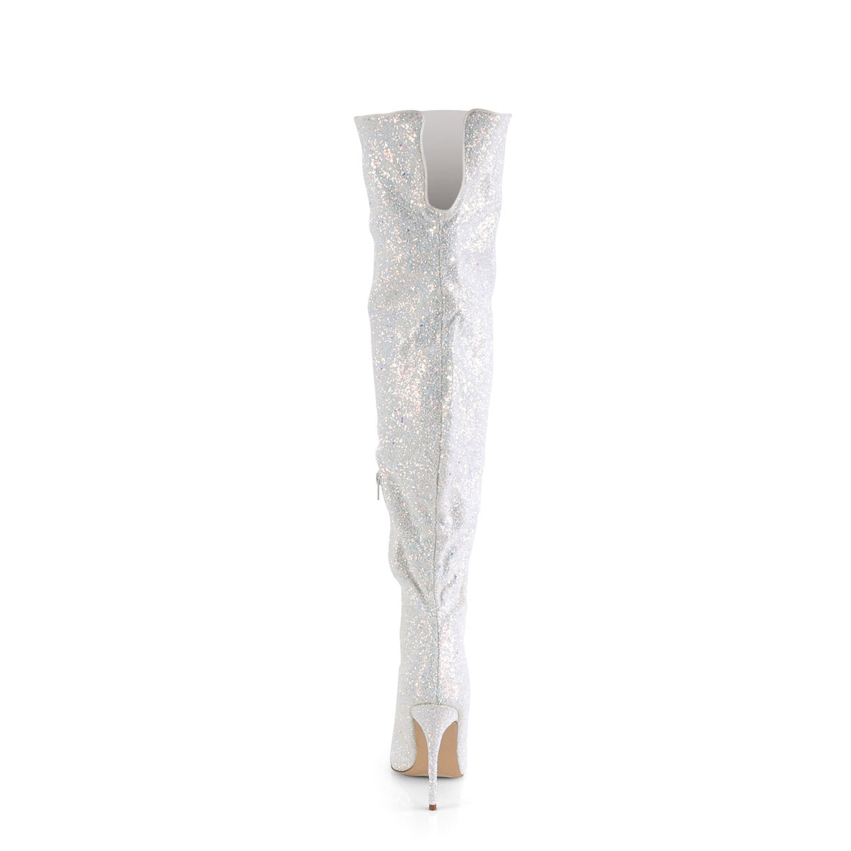 5" Glitter Thigh High Boot, 1/3 Side Zip Pleaser Pleaser COURTLY/3015