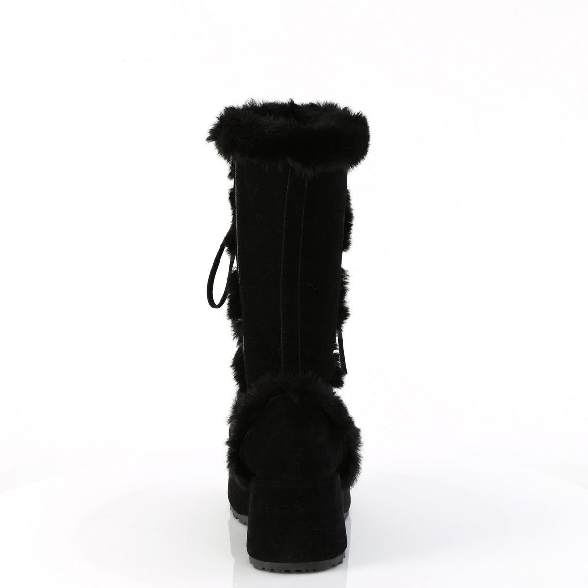 2 3/4" Platform Lace-Up Mid-Calf Boot, Side Zip Pleaser Demonia CUBBY/311