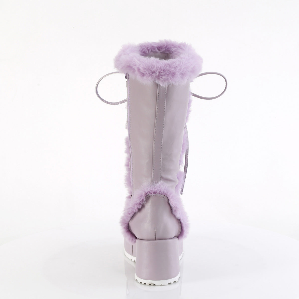 2 3/4" Platform Lace-Up Mid-Calf Boot, Side Zip Pleaser Demonia CUBBY/311