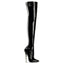 Stretch Pointed Toe Zip Side Stiletto Heel Thigh High Boots Shoes Pleaser Devious DAGGER/3000