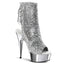 Peep Toe Lace Platform Stiletto Glitter Ankle Boot High Heels Shoes Pleaser Pleaser DELIGHT/1018G