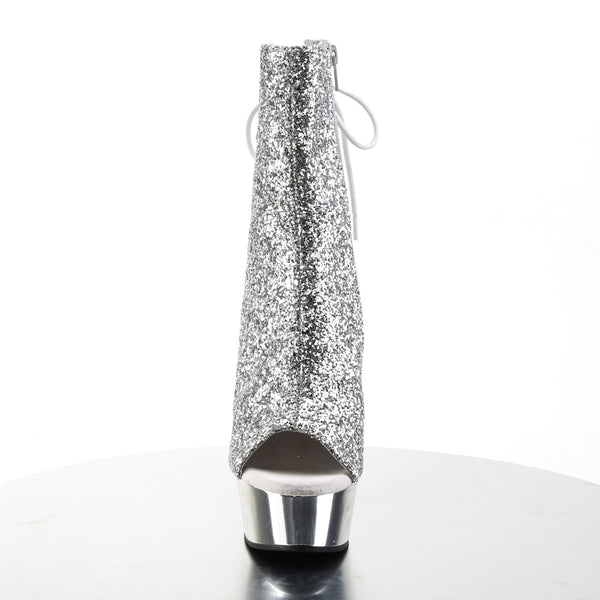 Peep Toe Lace Platform Stiletto Glitter Ankle Boot High Heels Shoes Pleaser Pleaser DELIGHT/1018G
