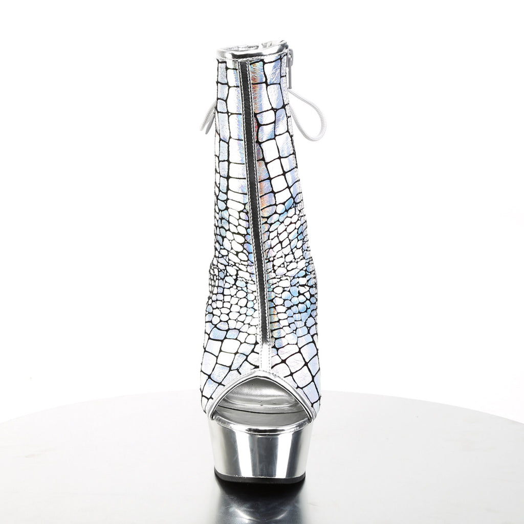 Lace Up Platform Stiletto Reptile Scales Ankle Boot High Heels Shoes Pleaser  DELIGHT/1018HG