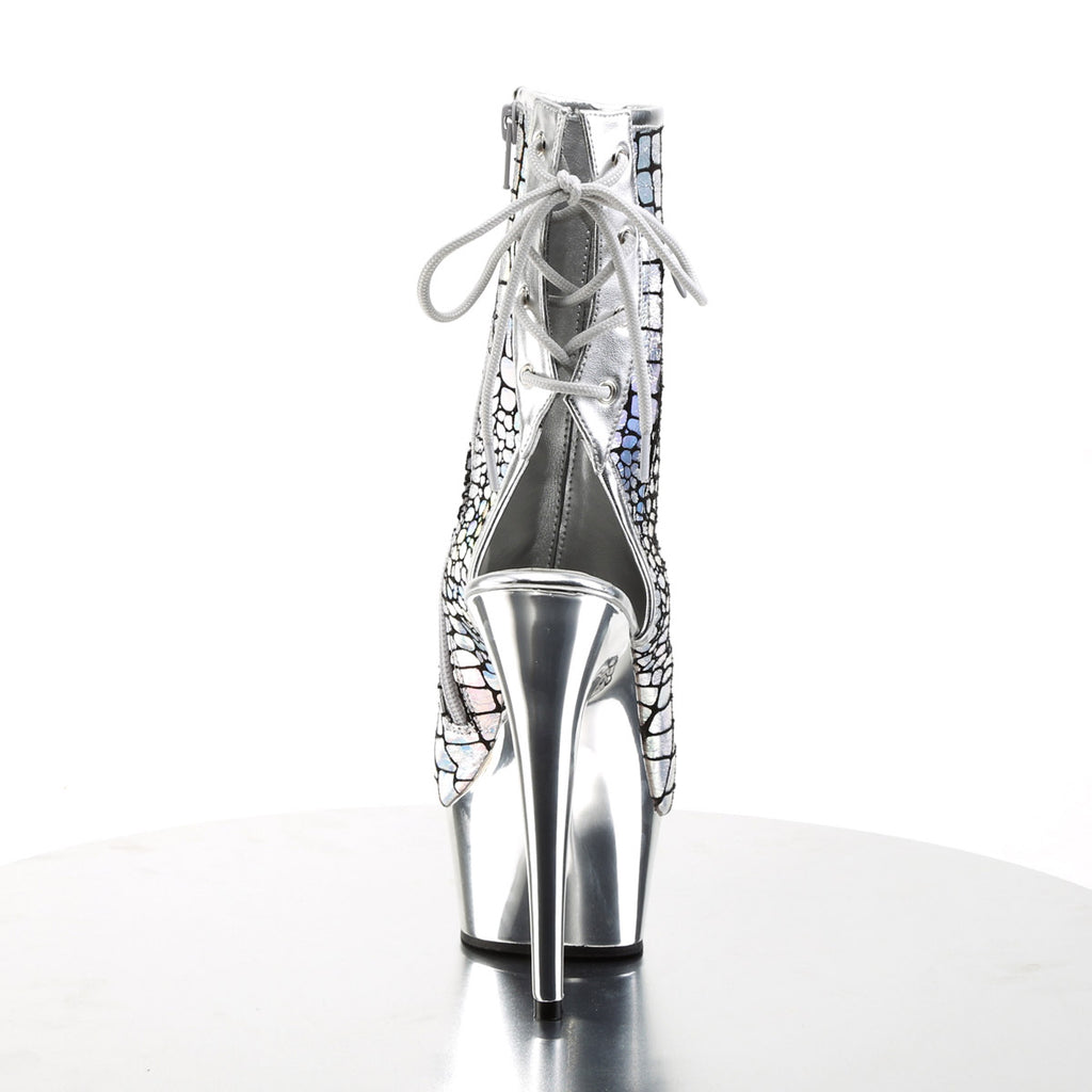 Lace Up Platform Stiletto Reptile Scales Ankle Boot High Heels Shoes Pleaser  DELIGHT/1018HG