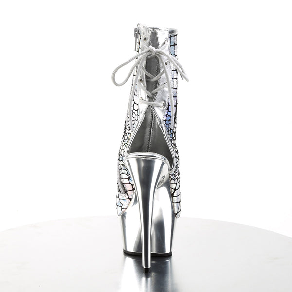 Lace Up Platform Stiletto Reptile Scales Ankle Boot High Heels Shoes Pleaser  DELIGHT/1018HG