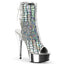 Lace Up Platform Stiletto Reptile Scales Ankle Boot High Heels Shoes Pleaser  DELIGHT/1018HG