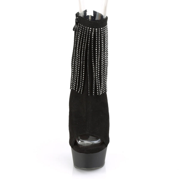 6" Heel, 1 3/4" Pf Open Toe/heel Ankle Boot, Side Zip Pleaser Pleaser DELIGHT/1018RSF