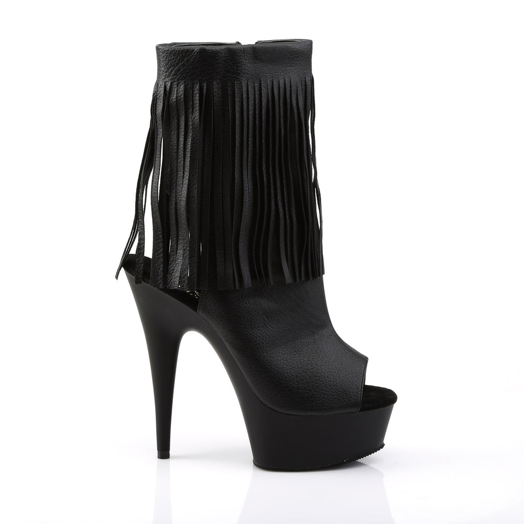 Sexy Fringe Ankle Bootie Peep Toe Platform Stiletto High Heels Shoes Pleaser  DELIGHT/1019