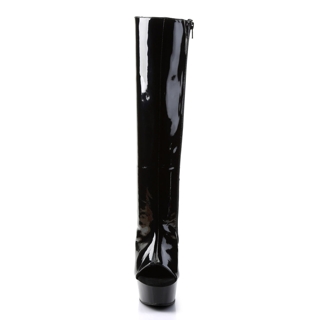 Hot Lace Up Back Zip Closure Platform Stiletto Knee High Boots Shoes Pleaser Pleaser DELIGHT/2018