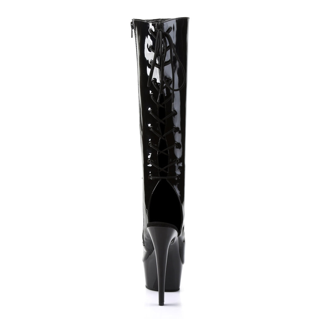 Hot Lace Up Back Zip Closure Platform Stiletto Knee High Boots Shoes Pleaser Pleaser DELIGHT/2018