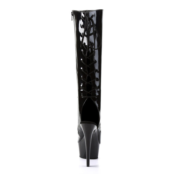 Hot Lace Up Back Zip Closure Platform Stiletto Knee High Boots Shoes Pleaser Pleaser DELIGHT/2018