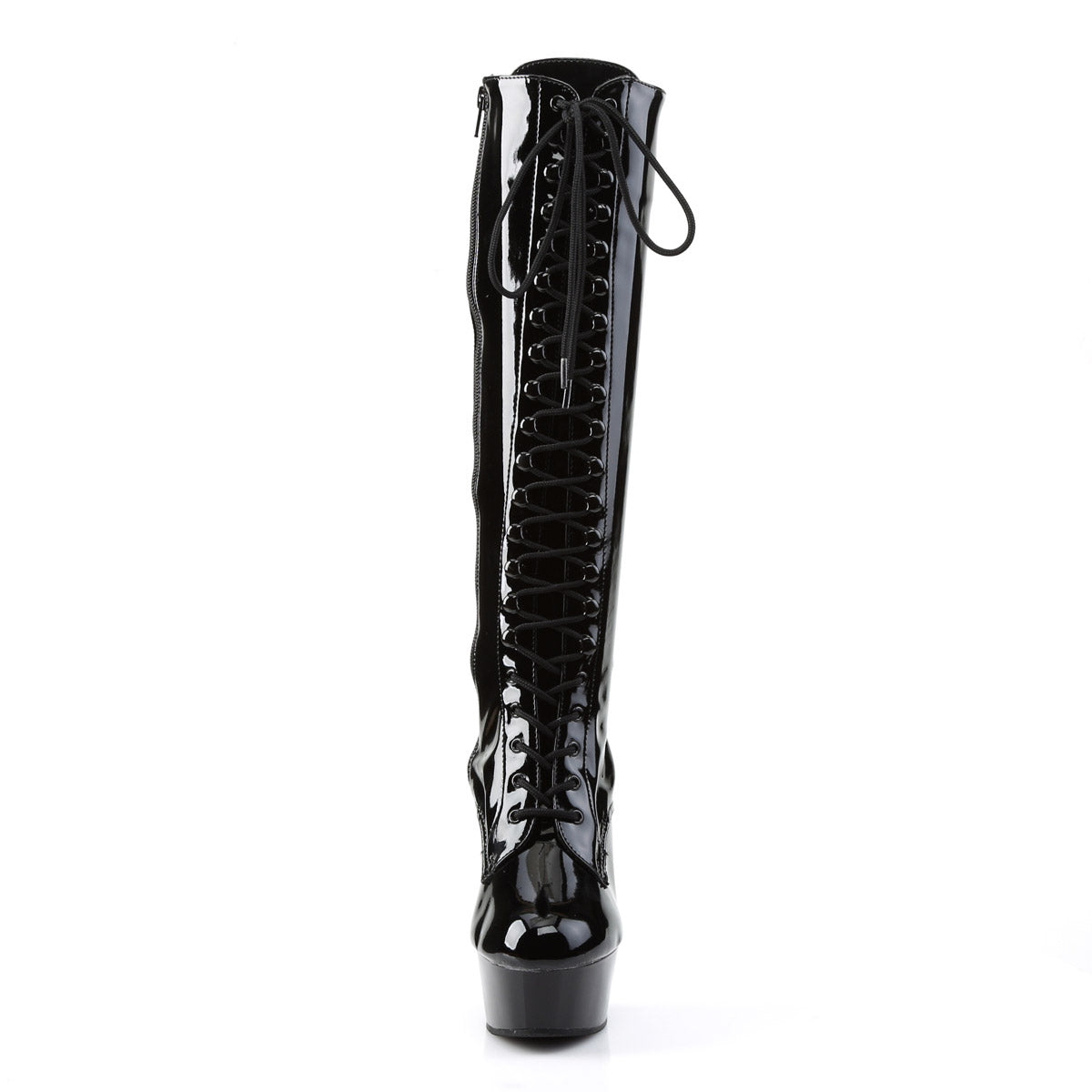 Sexy Full Lace Up Stretch Knee High Platform Stiletto Boots Shoes Pleaser Pleaser DELIGHT/2023