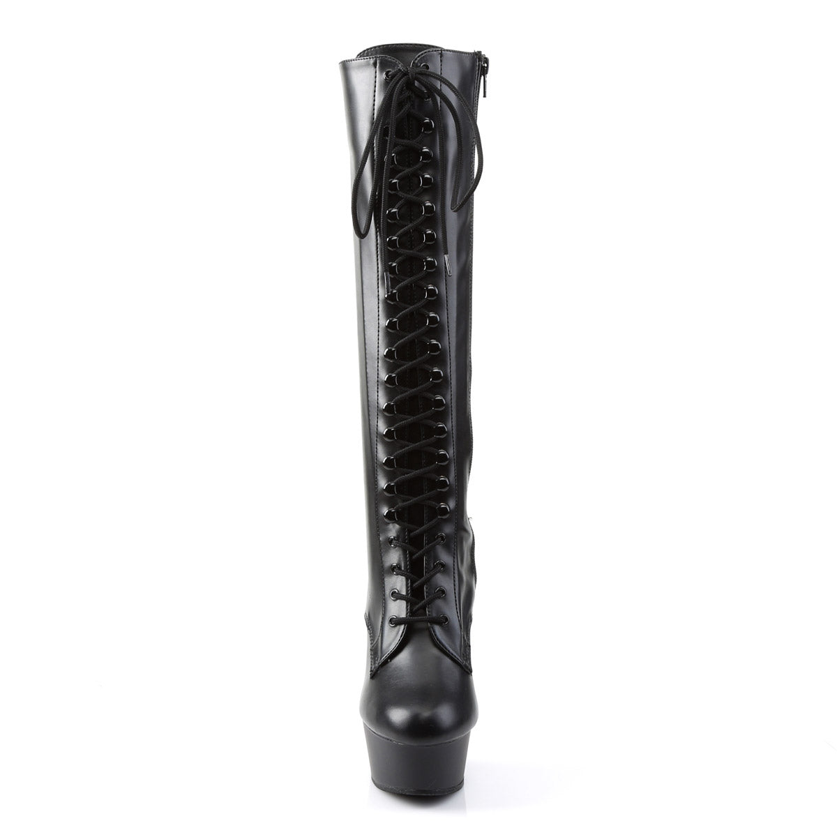 Sexy Full Lace Up Stretch Knee High Platform Stiletto Boots Shoes Pleaser Pleaser DELIGHT/2023