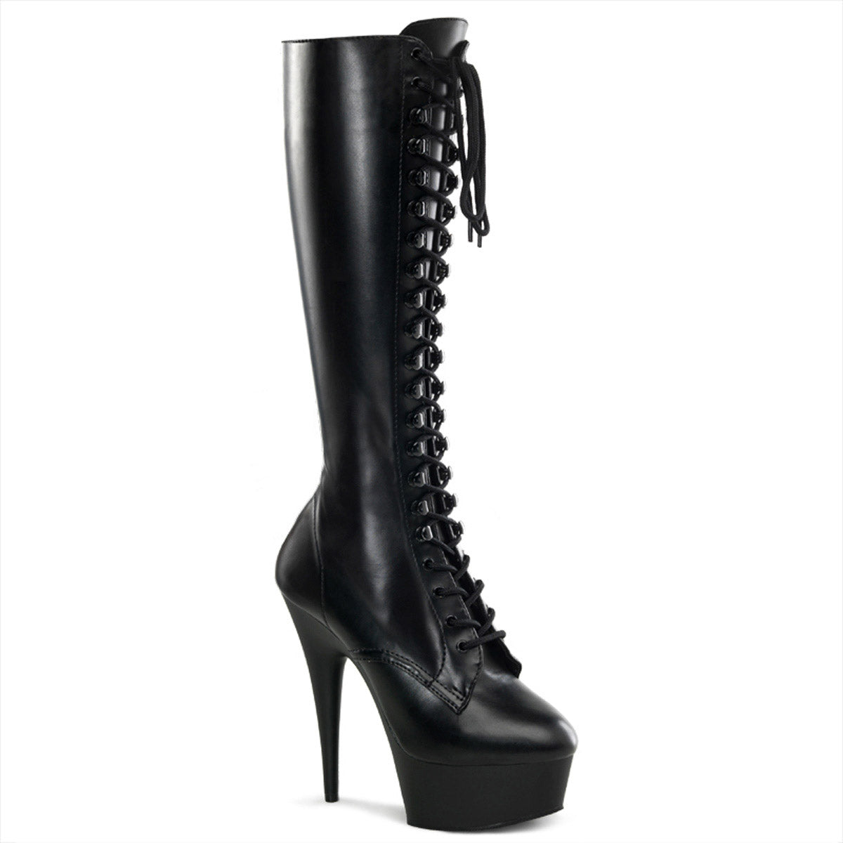 Sexy Full Lace Up Stretch Knee High Platform Stiletto Boots Shoes Pleaser Pleaser DELIGHT/2023 Main image