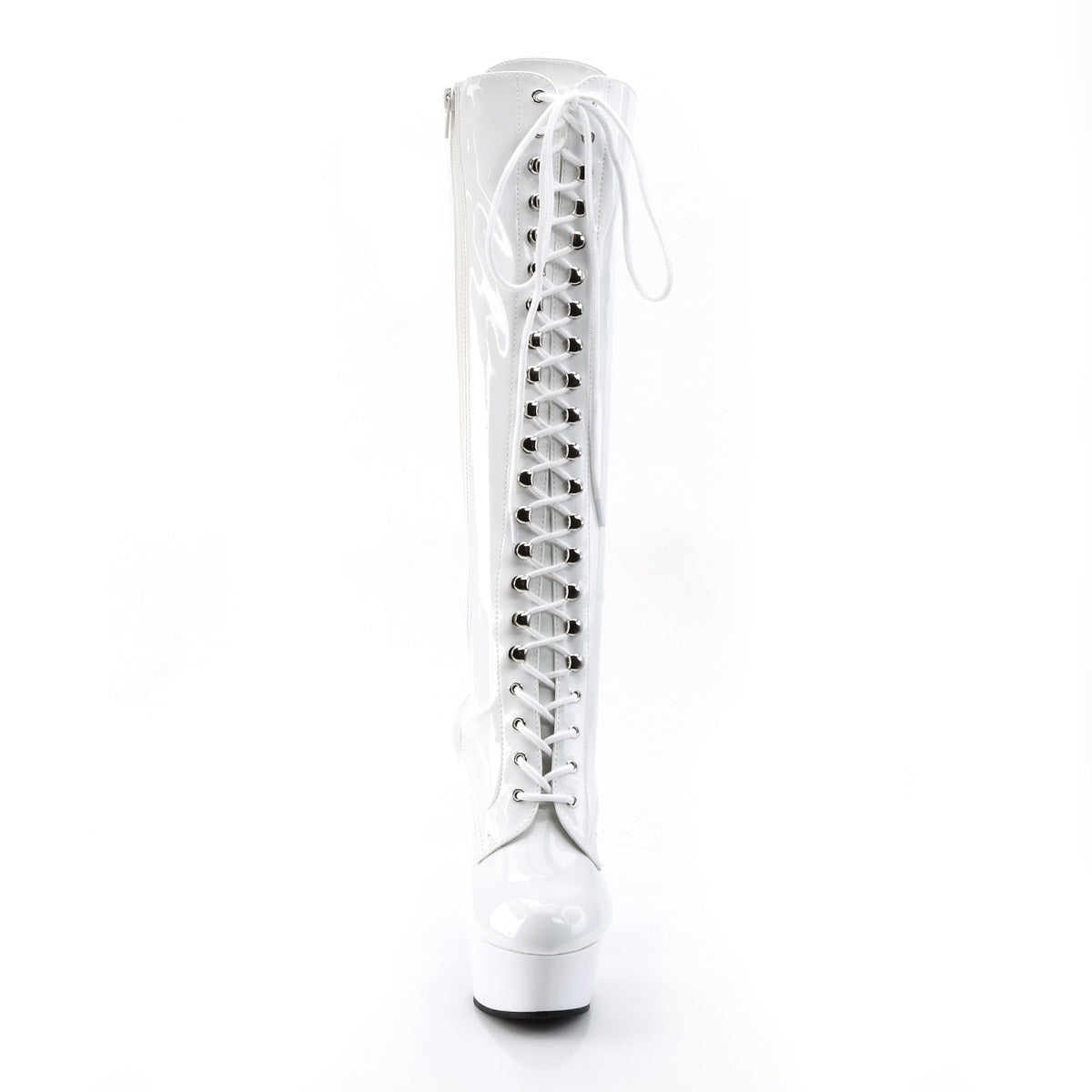 Sexy Full Lace Up Stretch Knee High Platform Stiletto Boots Shoes Pleaser Pleaser DELIGHT/2023