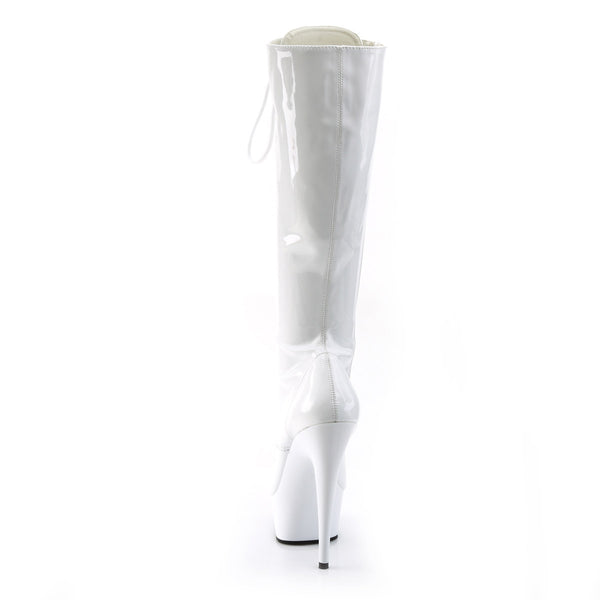 Sexy Full Lace Up Stretch Knee High Platform Stiletto Boots Shoes Pleaser Pleaser DELIGHT/2023